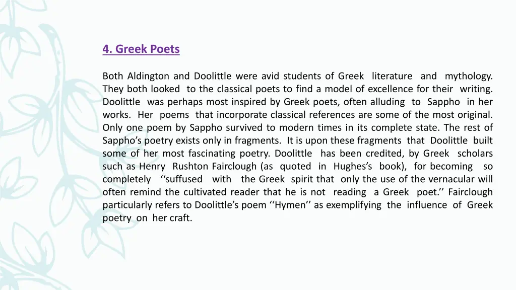 4 greek poets