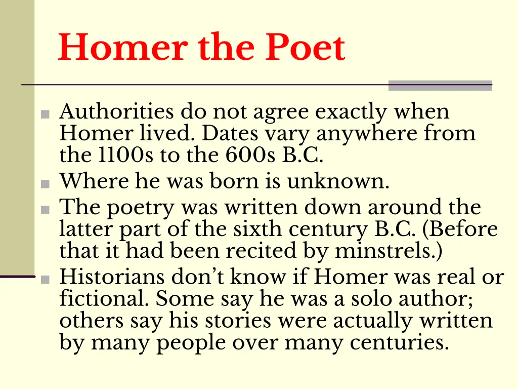 homer the poet