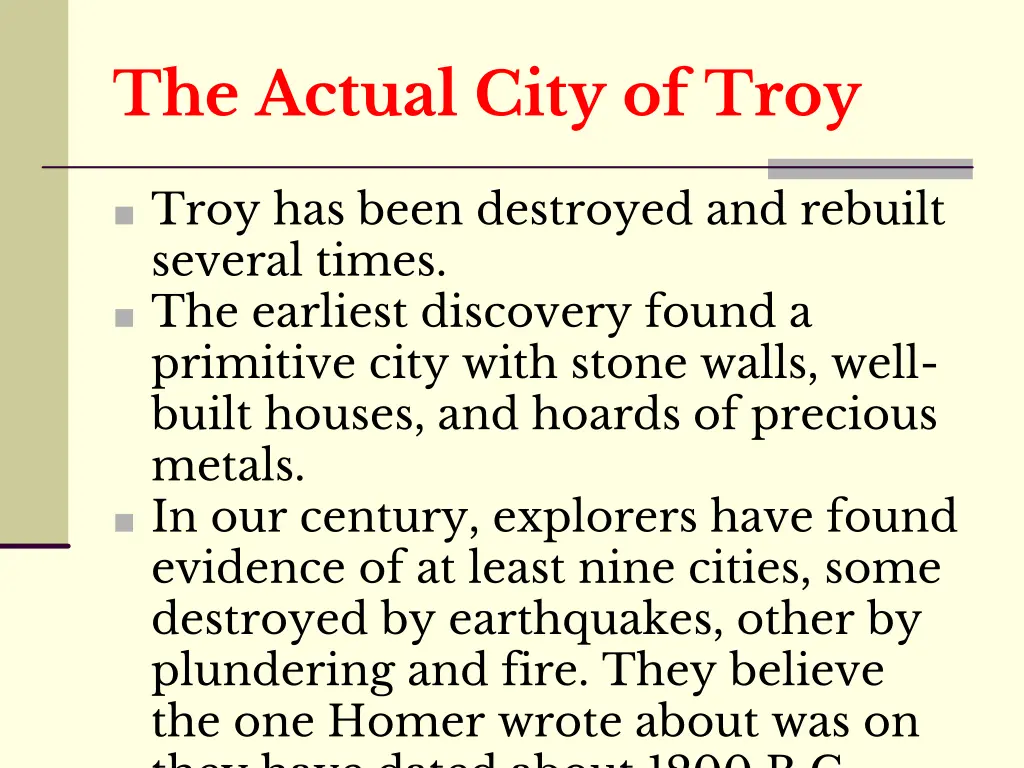 the actual city of troy