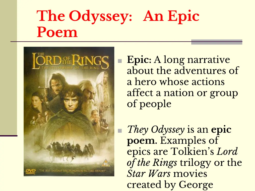 the odyssey an epic poem