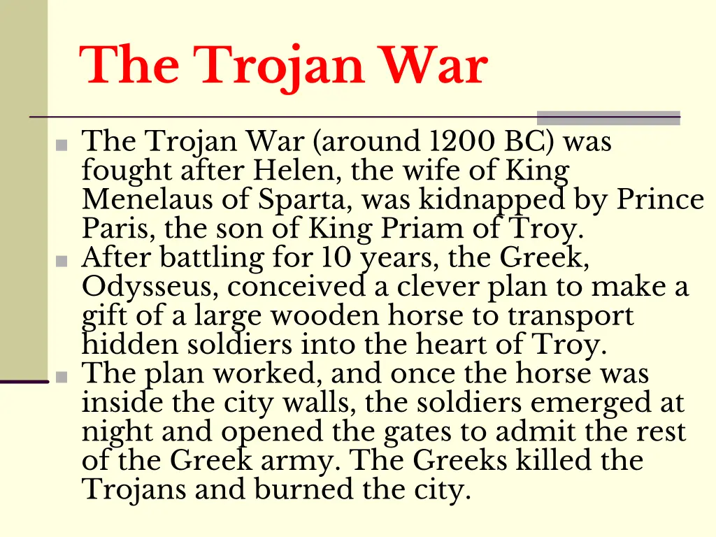 the trojan war