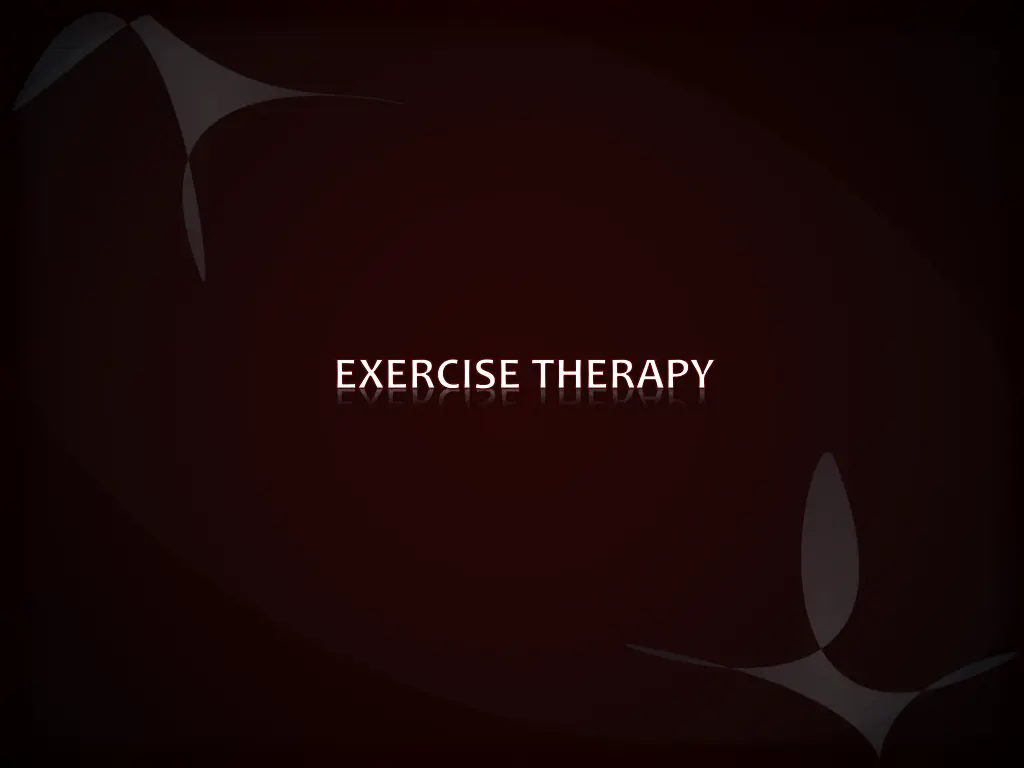 exercise therapy