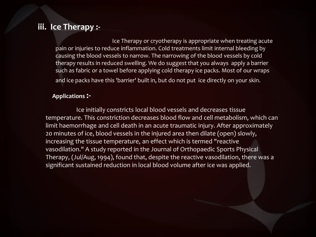 iii ice therapy