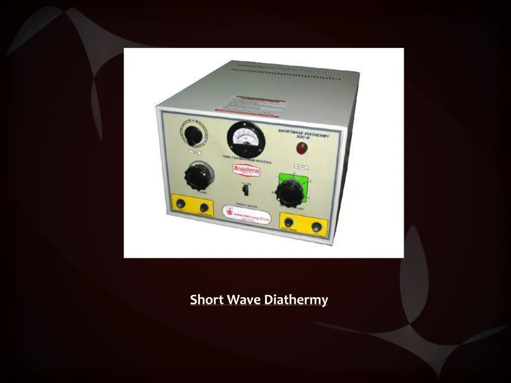 short wave diathermy