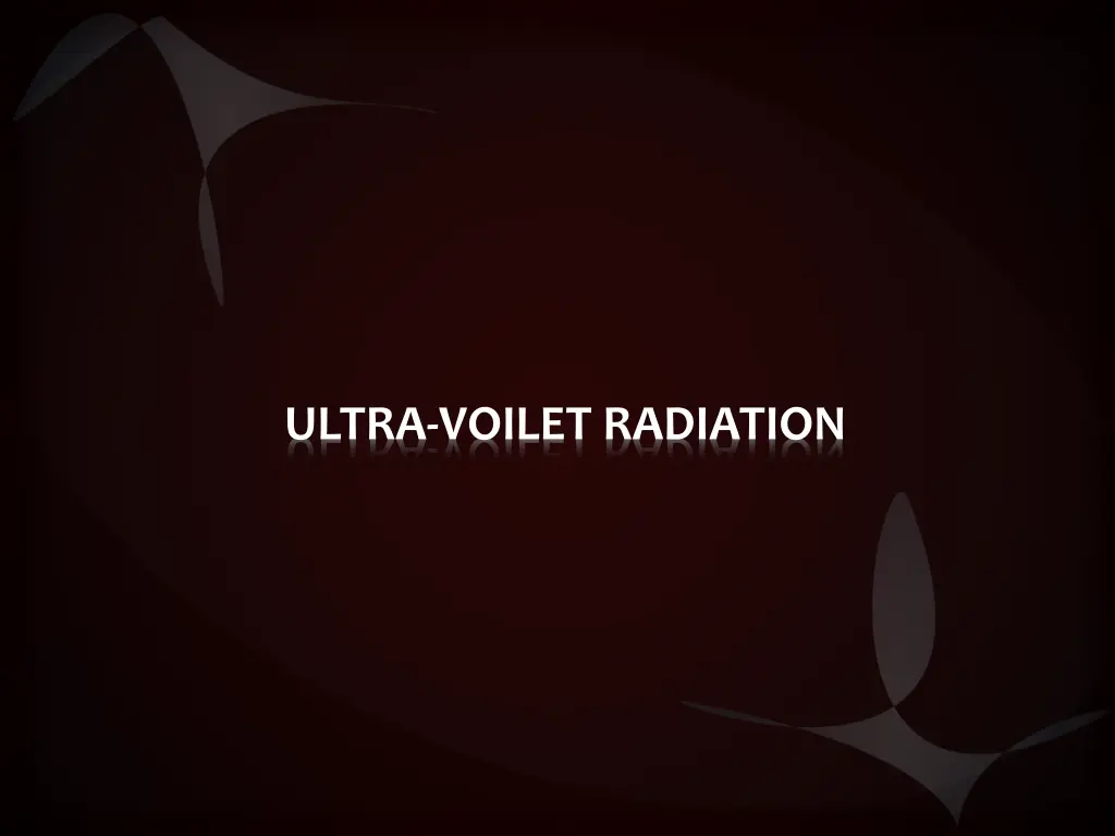 ultra voilet radiation