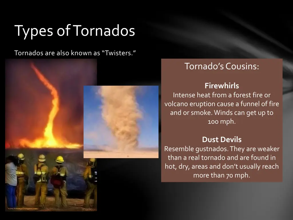 types of tornados