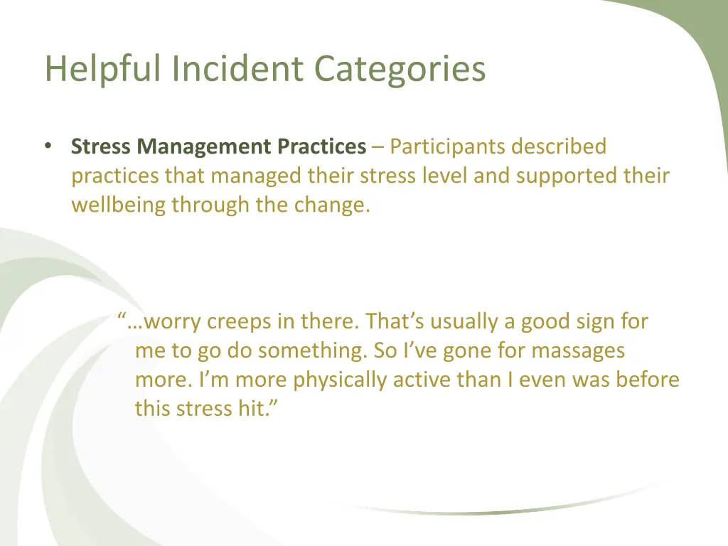 helpful incident categories 3