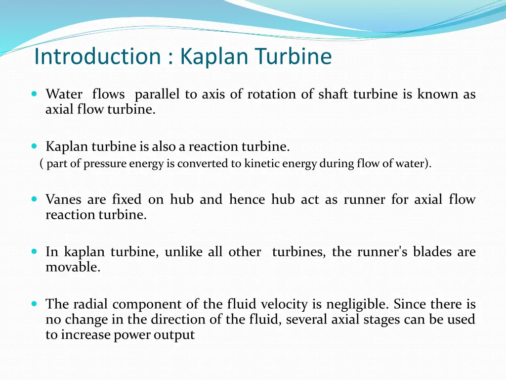 introduction kaplan turbine