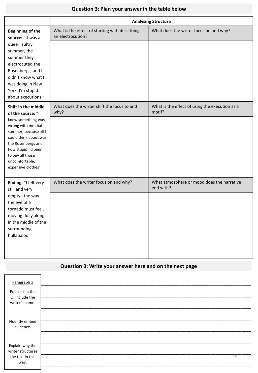 question 3 plan your answer in the table below 1