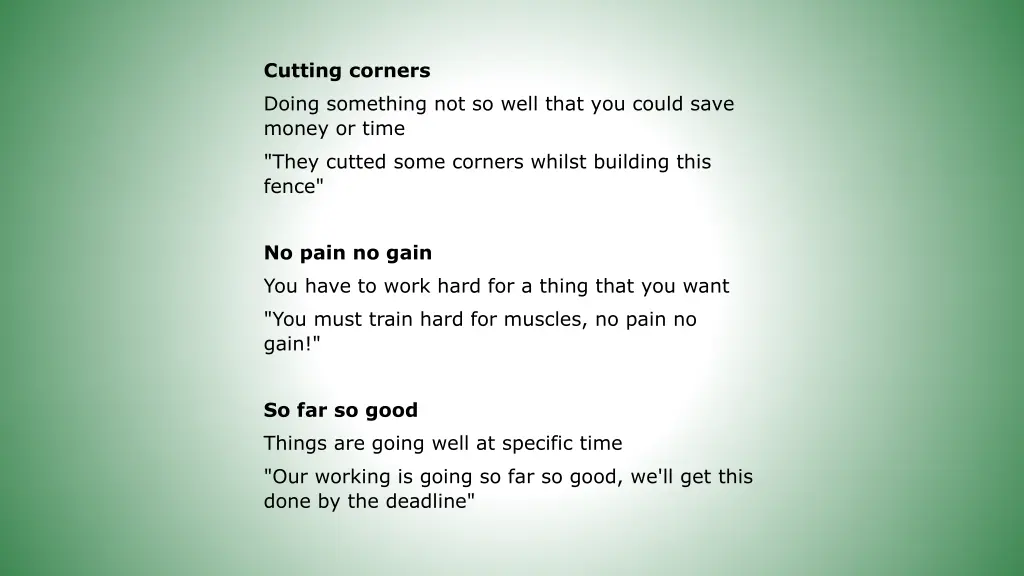 cutting corners