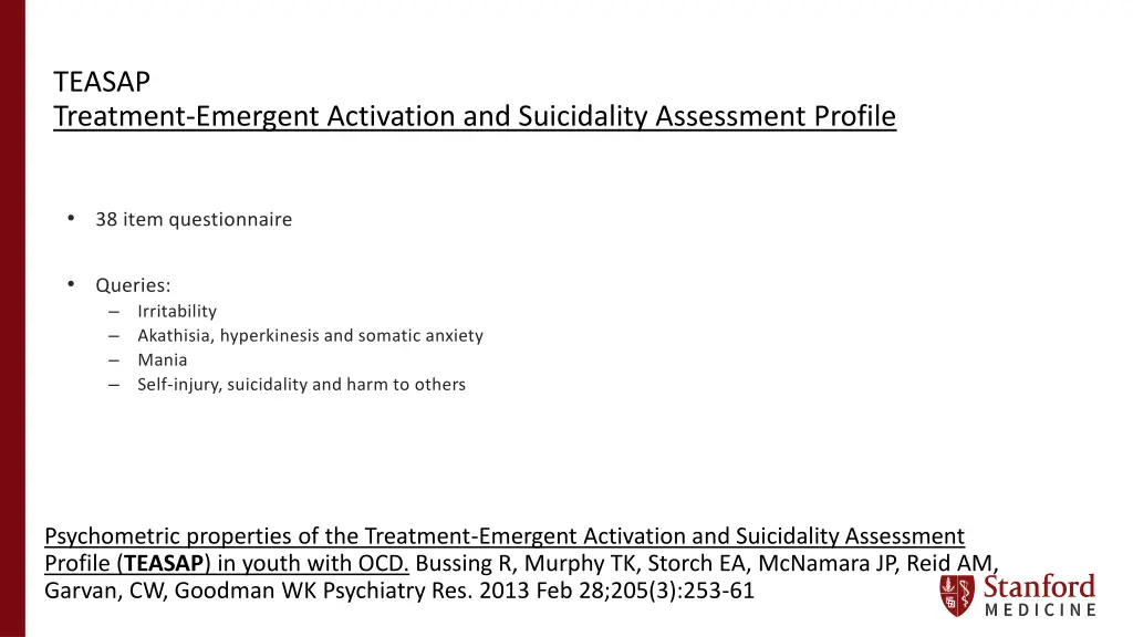 teasap treatment emergent activation