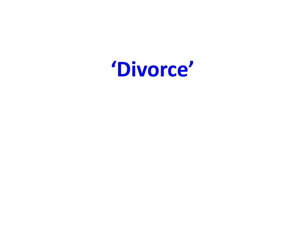 divorce