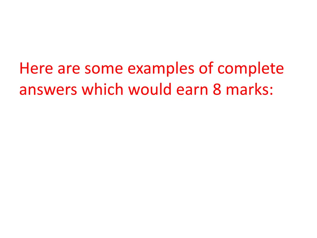 here are some examples of complete answers which