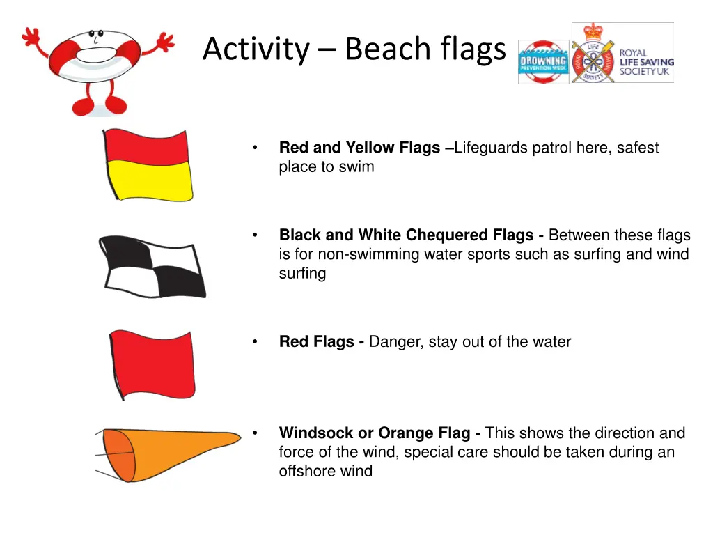 activity beach flags