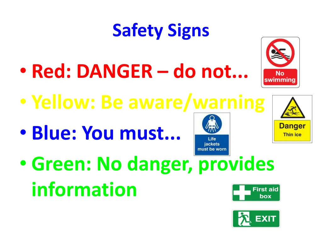 safety signs