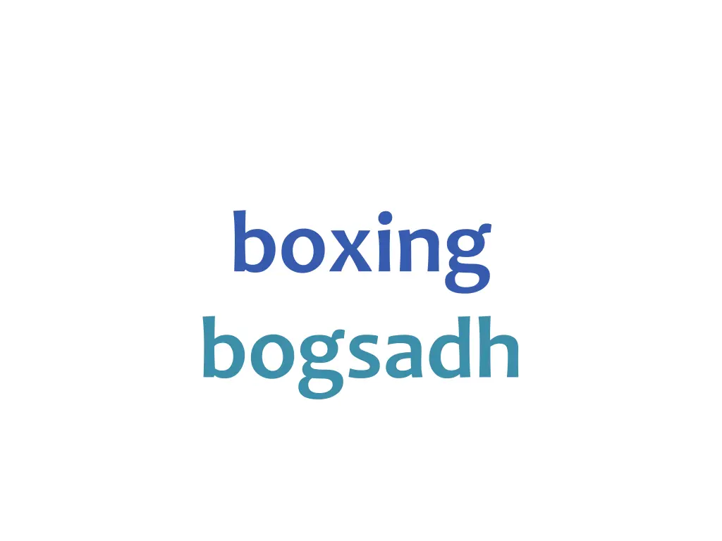 boxing bogsadh