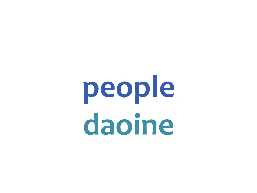 people daoine