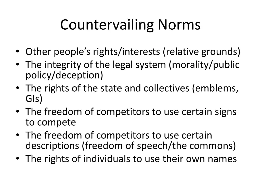 countervailing norms