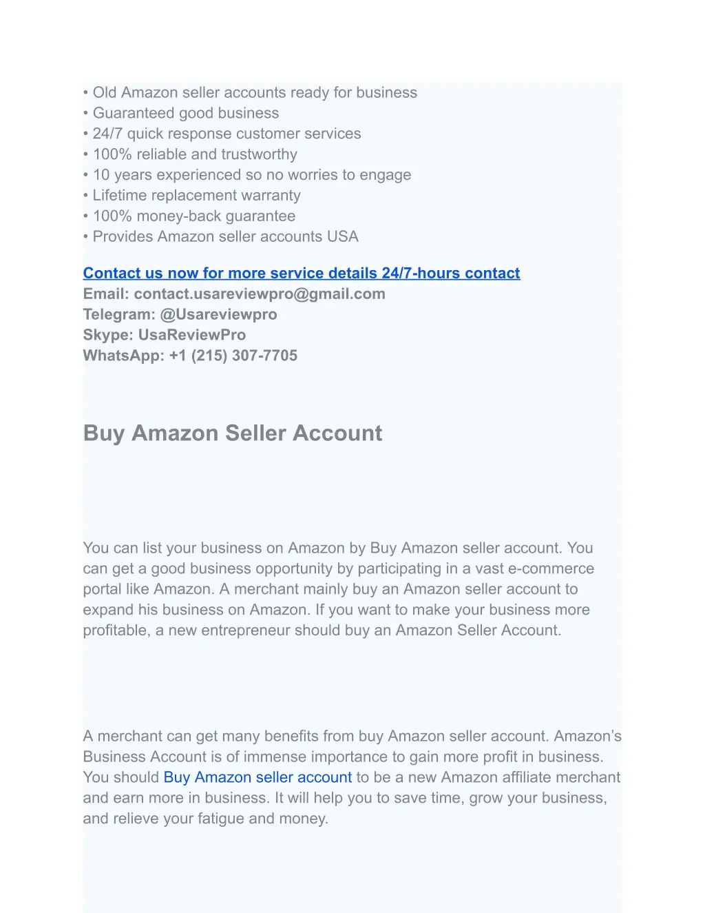 old amazon seller accounts ready for business