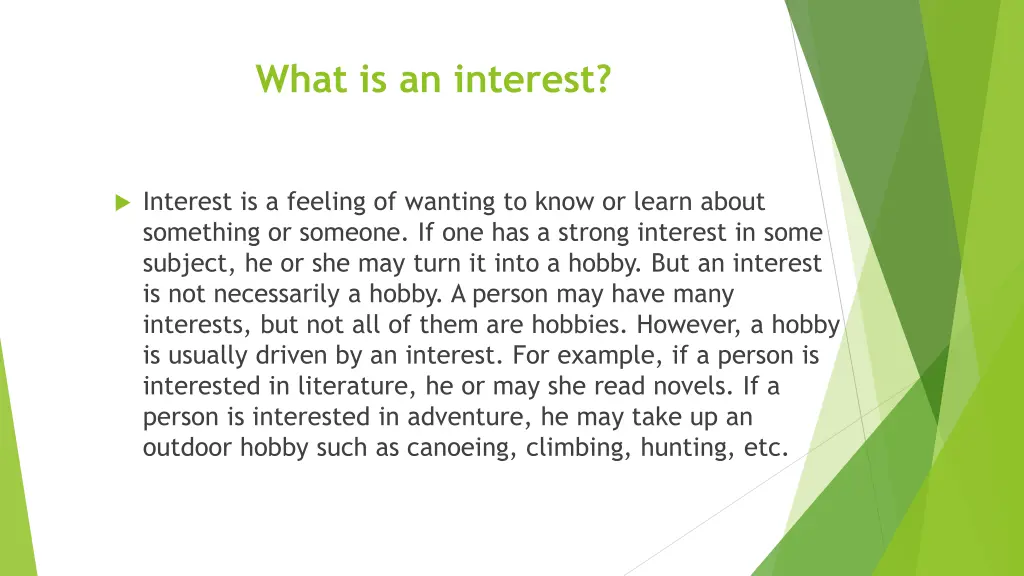 what is an interest 1