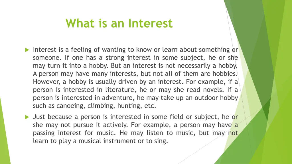 what is an interest