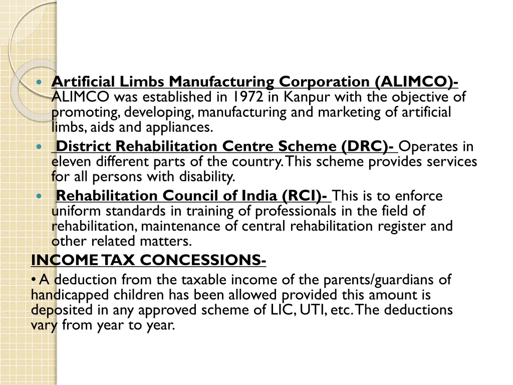 artificial limbs manufacturing corporation alimco