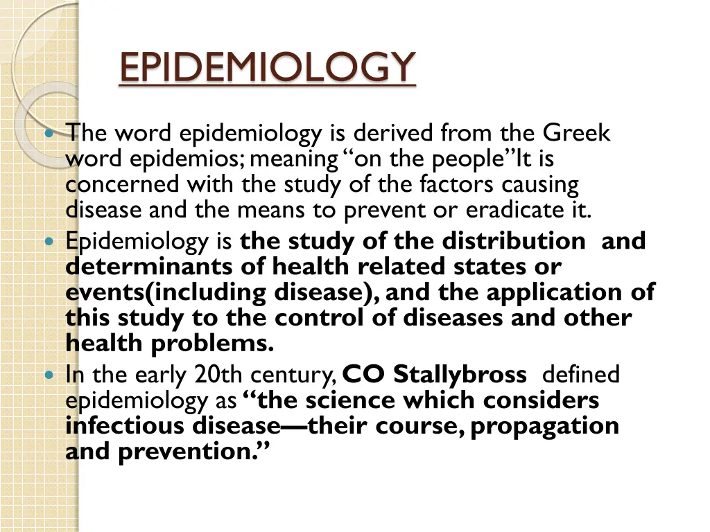 epidemiology