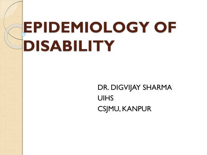 epidemiology of disability