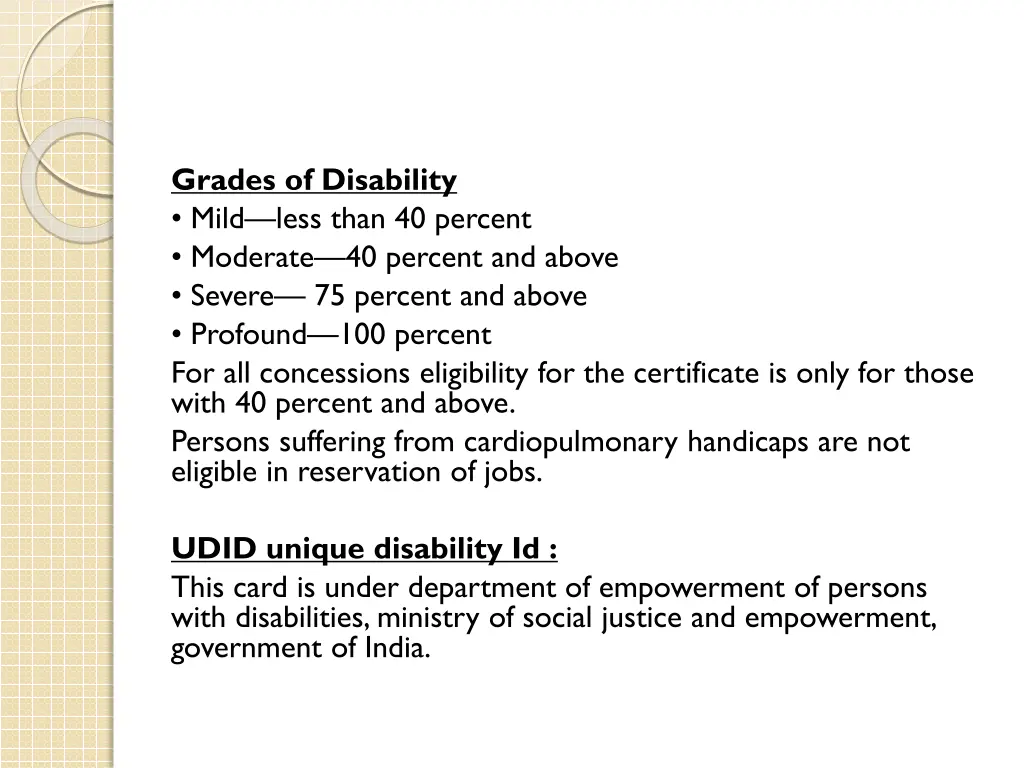 grades of disability mild less than 40 percent