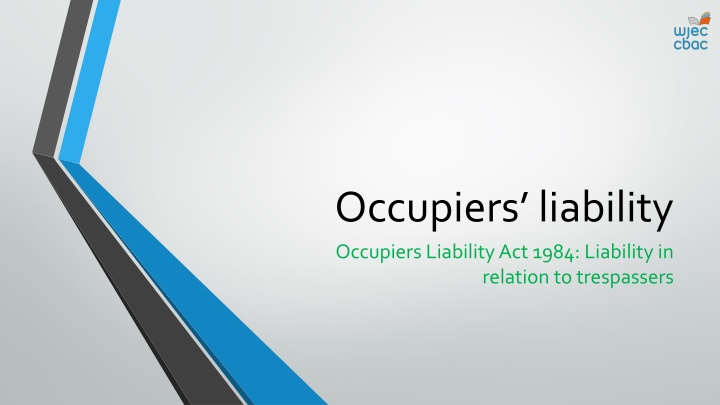 occupiers liability occupiers liability act 1984