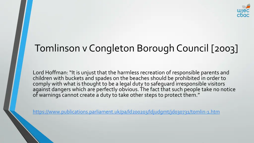 tomlinson v congleton borough council 2003 3