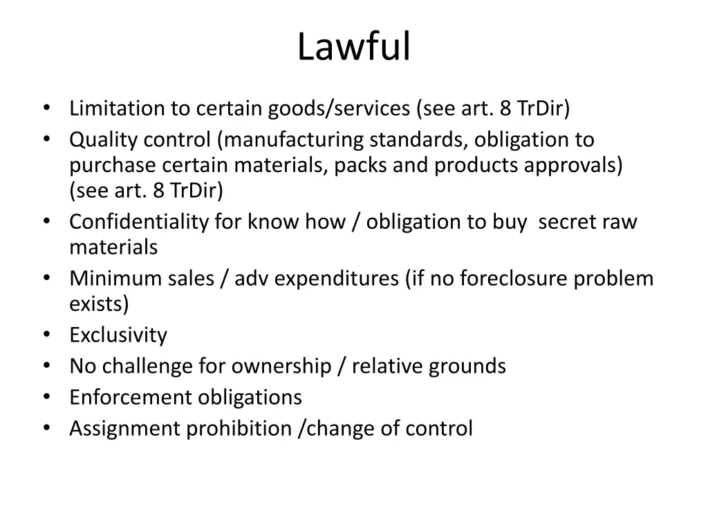 lawful