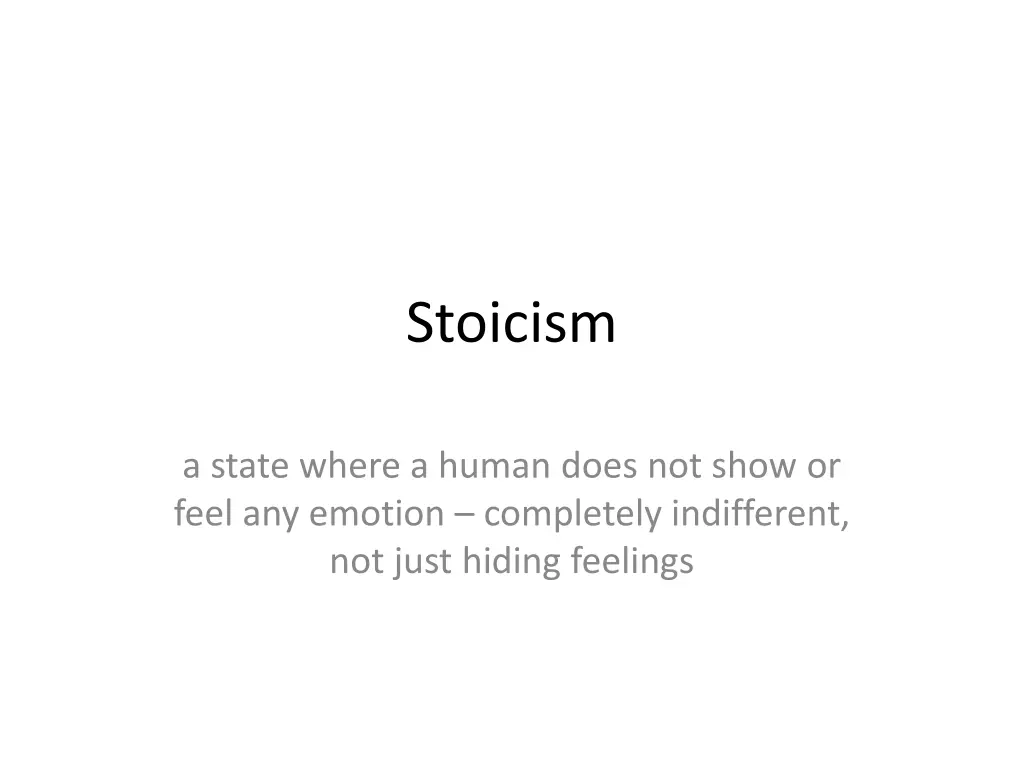 stoicism