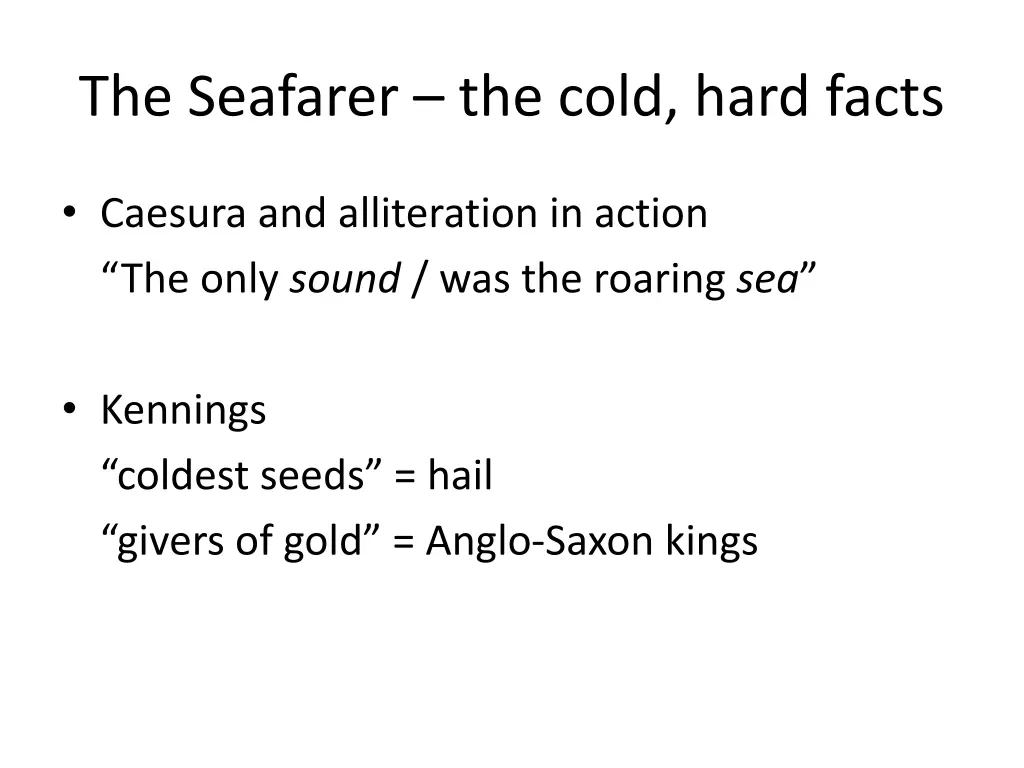 the seafarer the cold hard facts 1