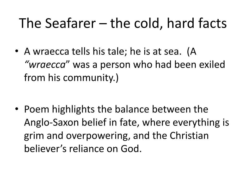 the seafarer the cold hard facts 2