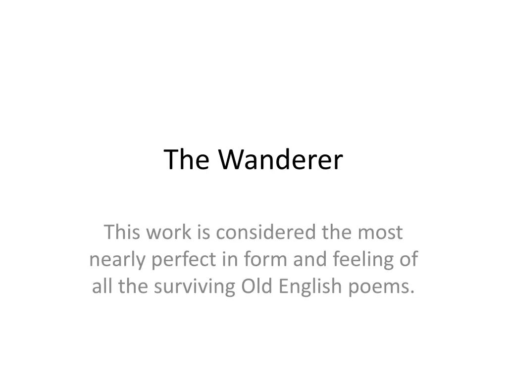 the wanderer 1