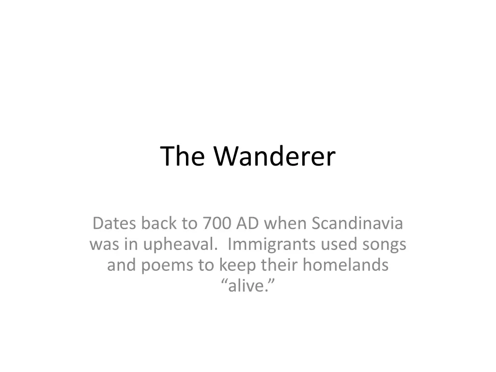 the wanderer 2