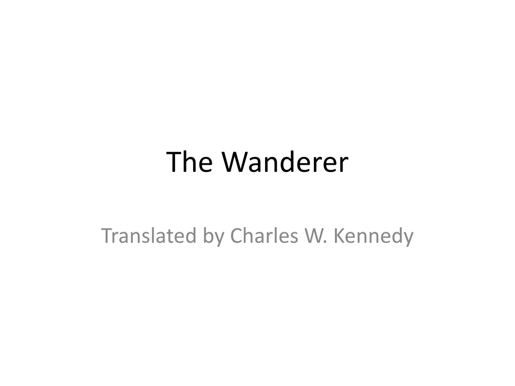 the wanderer