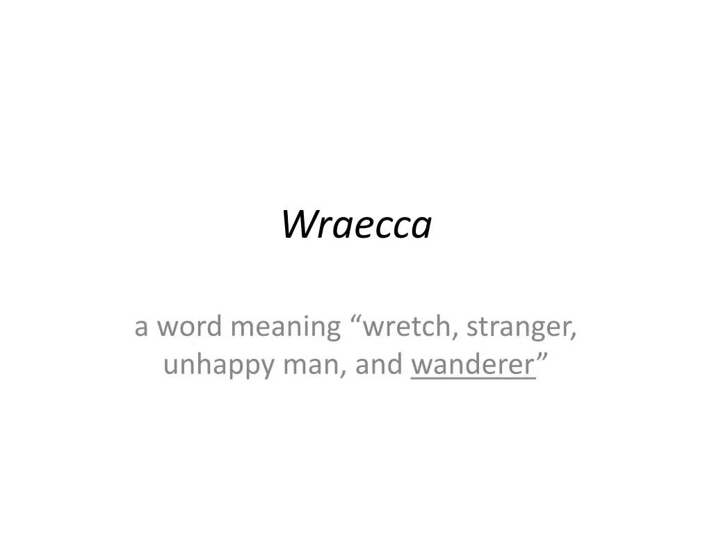 wraecca