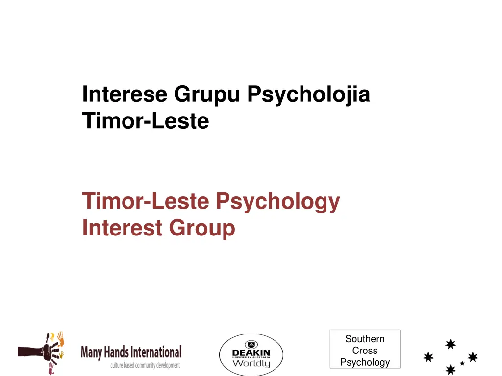 interese grupu psycholojia timor leste