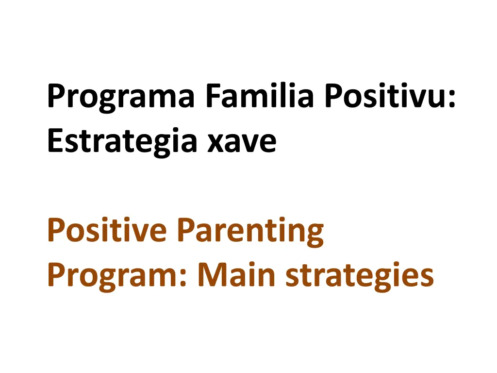 programa familia positivu estrategia xave