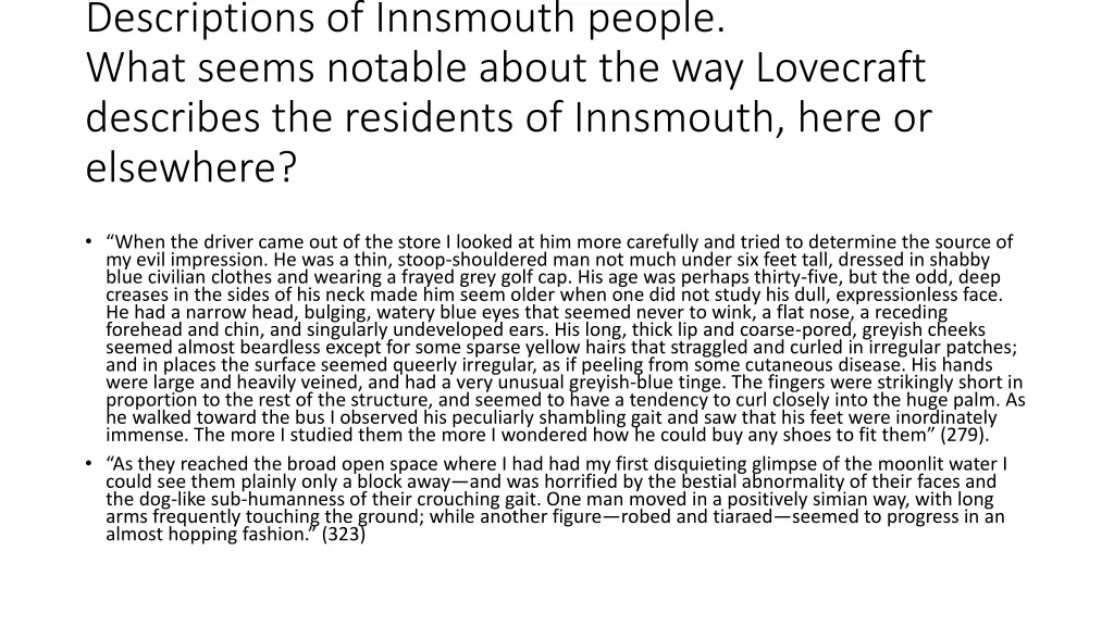 descriptions of innsmouth people what seems