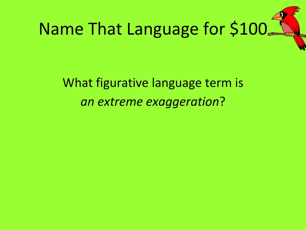 name that language for 100