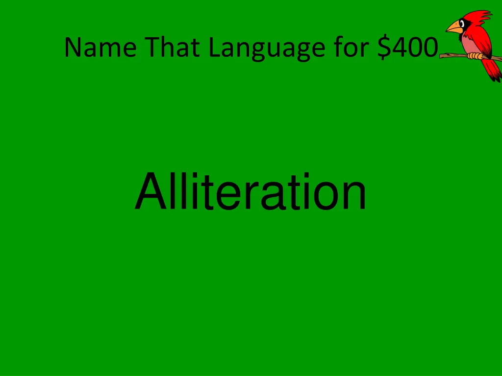 name that language for 400 1