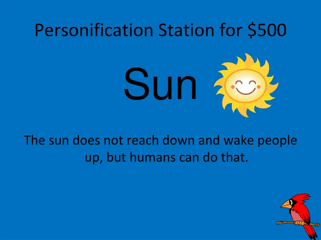 personification station for 500 sun