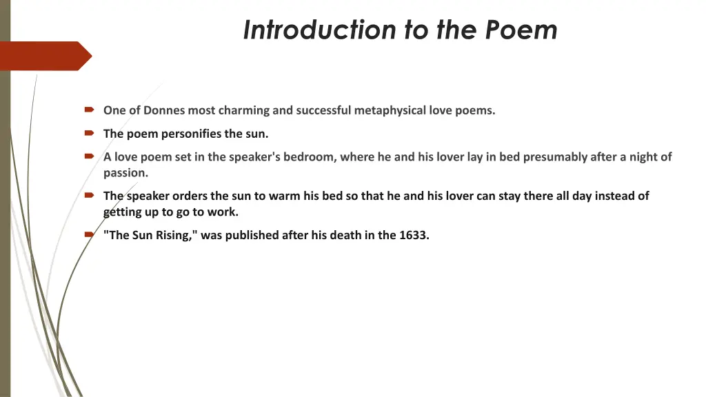 introduction to the poem