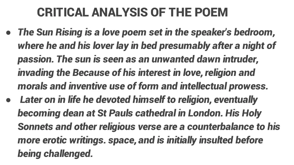 critical analysis of the poem