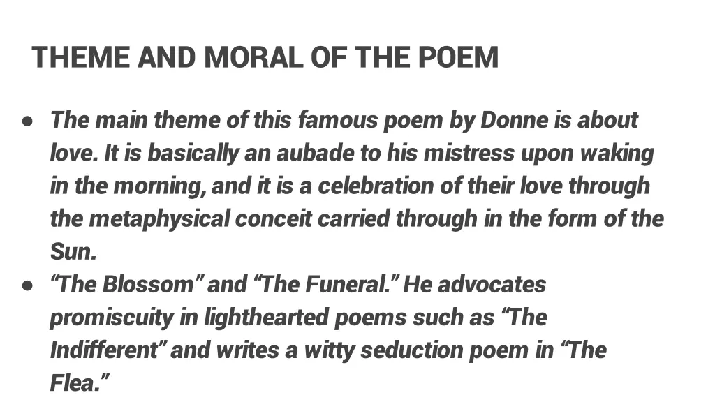 theme and moral of the poem