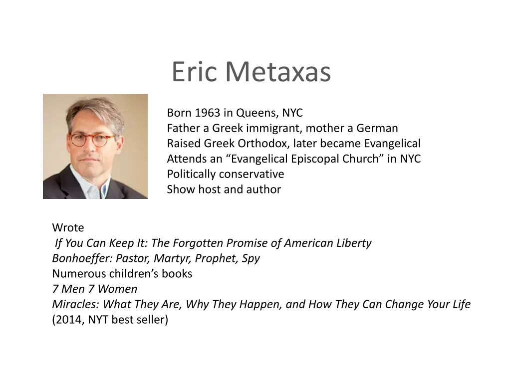 eric metaxas