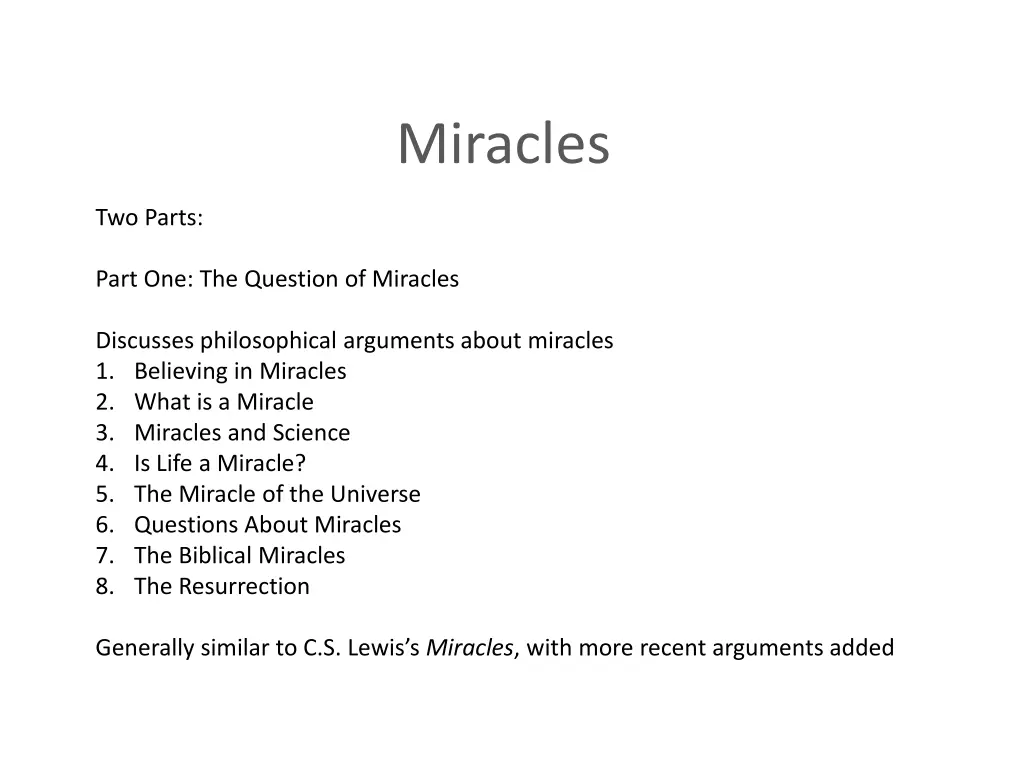 miracles 1